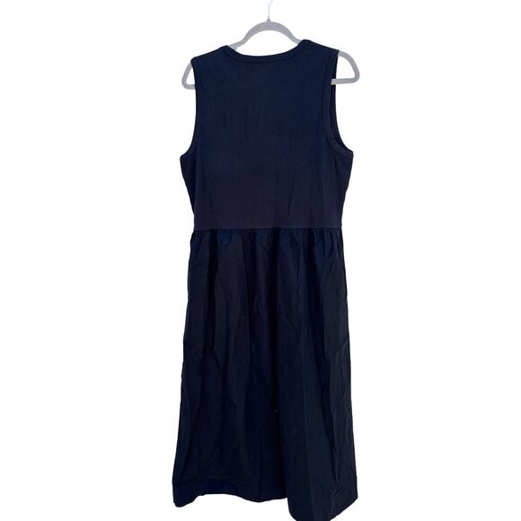 NWT J.Crew Ribbed High Neck Mixed Knit Dress, Black, Sz XL - Picture 2 of 6